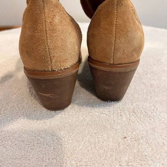 Limelight Brown Ankle Boots Floral Leather Womens 9 Block Heel Cowgirl Western - Picture 4 of 11